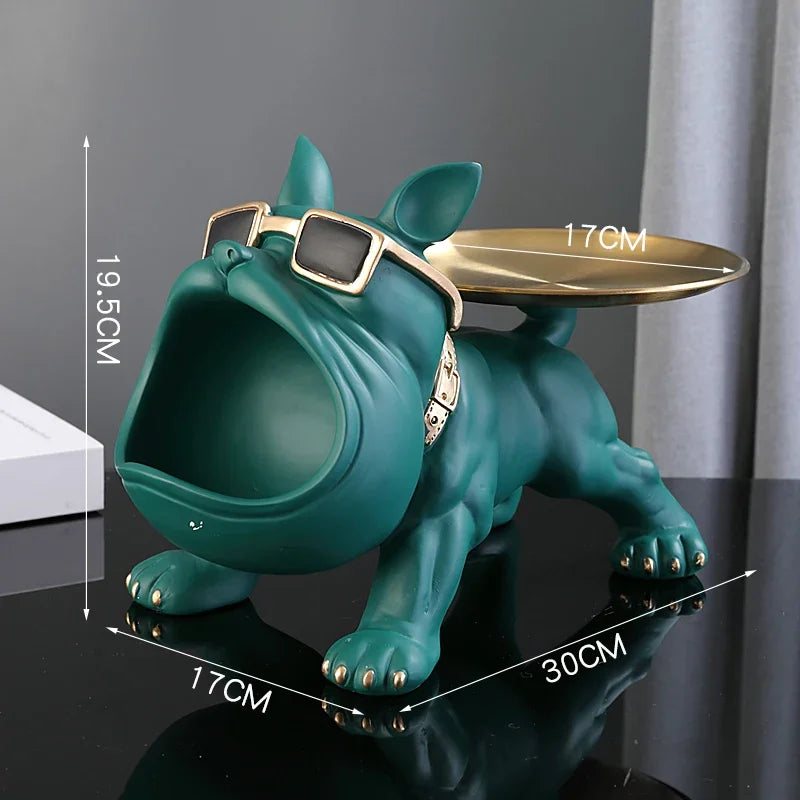 30cm Home Decor Bulldog Figurine Dog Statue Storage Box Animal